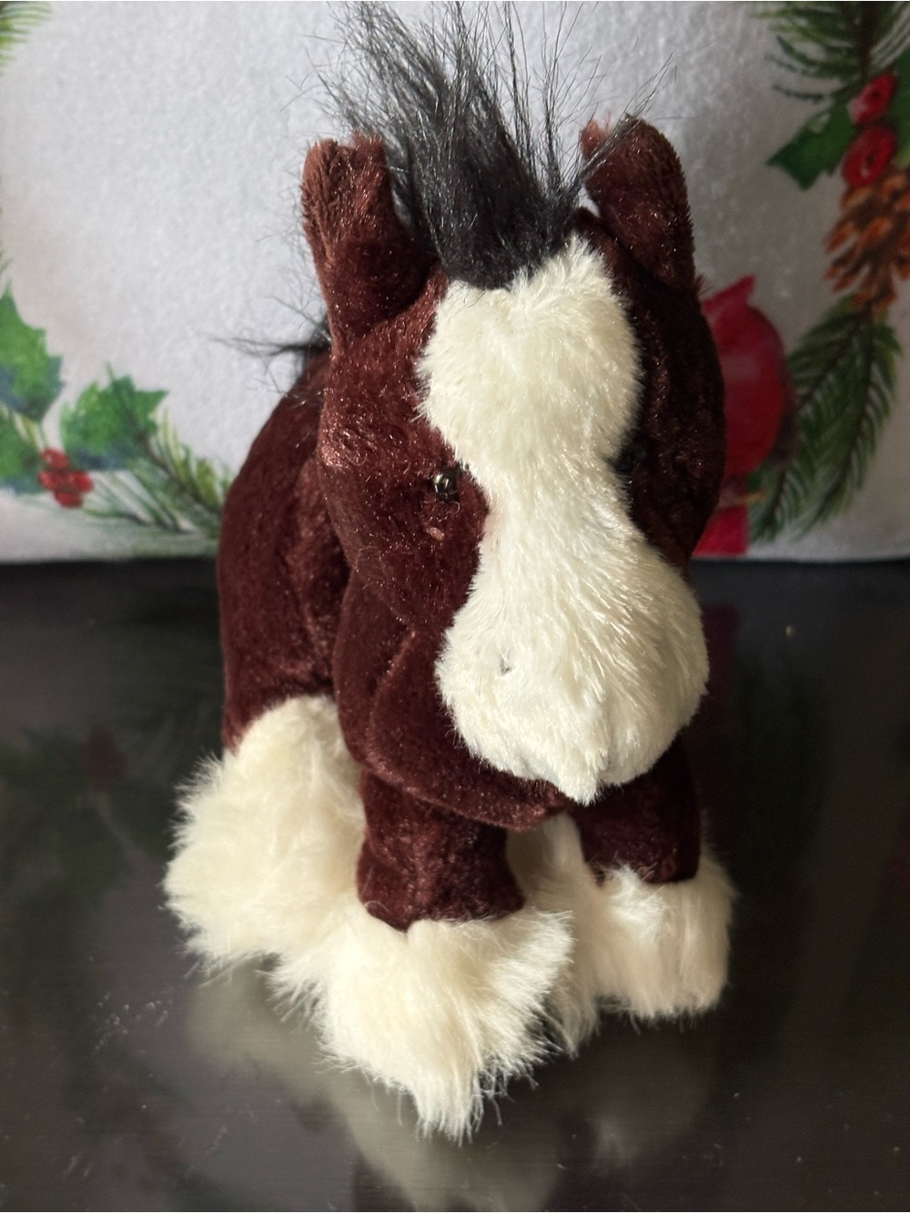 GANZ Brown and Cream Plush Pony with Fluffy Mane